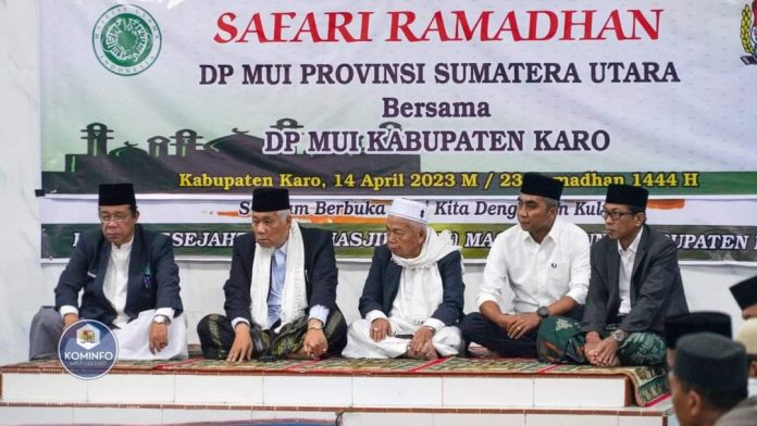 Wakil Bupati Karo Theopilus Ginting Hadiri Safari Ramadhan DP MUI Provsu Bersama DP MUI Karo