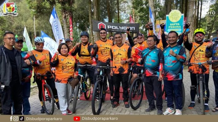 Wakil Bupati Karo Theopilus Ginting Buka Secara Resmi Acara Sibayak Mountain Bike