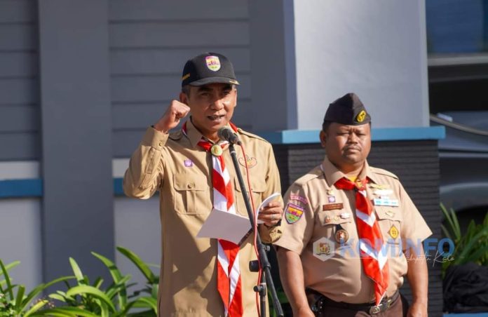 Wakil Bupati Karo Theopilus Ginting Lepas Kirab Tangkal Napza Kwartir Daerah Gerakan Pramuka