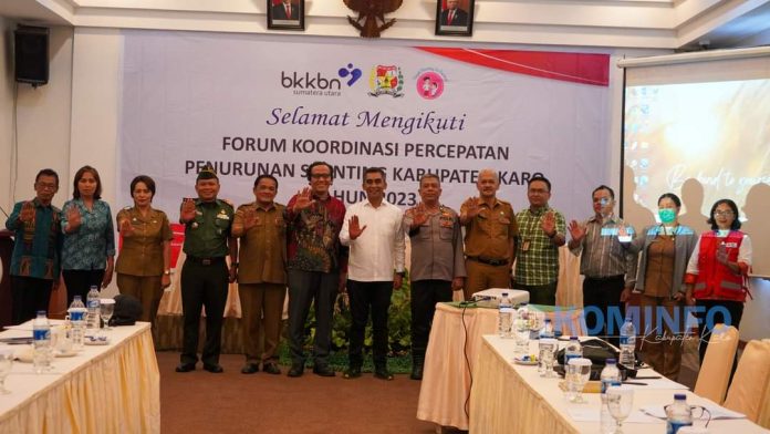 Wakil Bupati Karo Theopilus Ginting Buka Forum Koordinasi Percepatan Penurunan Stunting